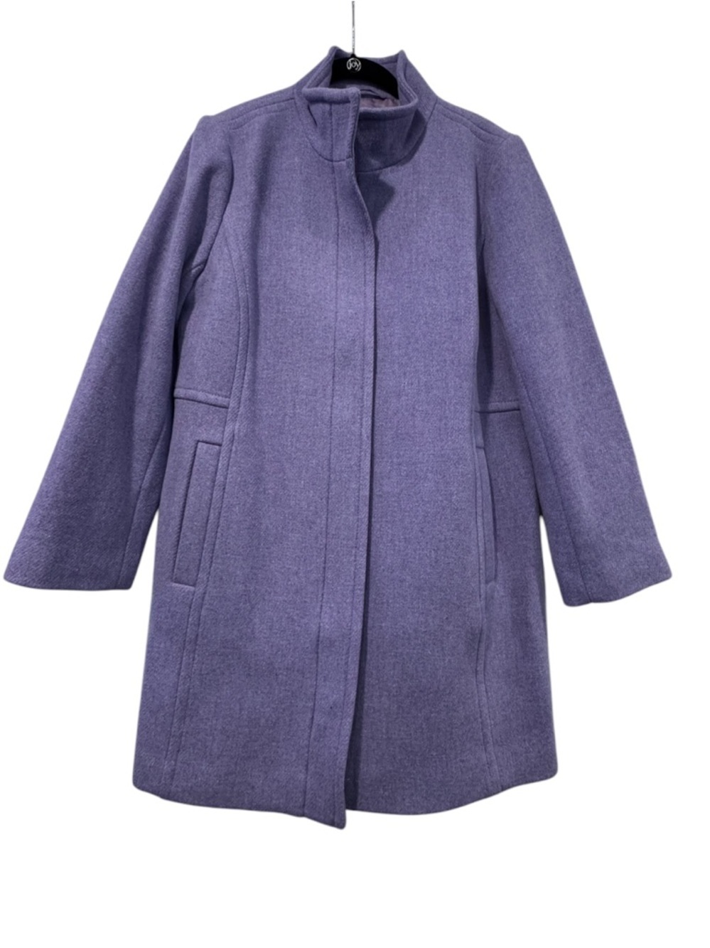 NWT Talbots Lavender Wool Blend Stand Collar Pea Coat Size 12 -RETAIL $300 - Picture 2 of 10